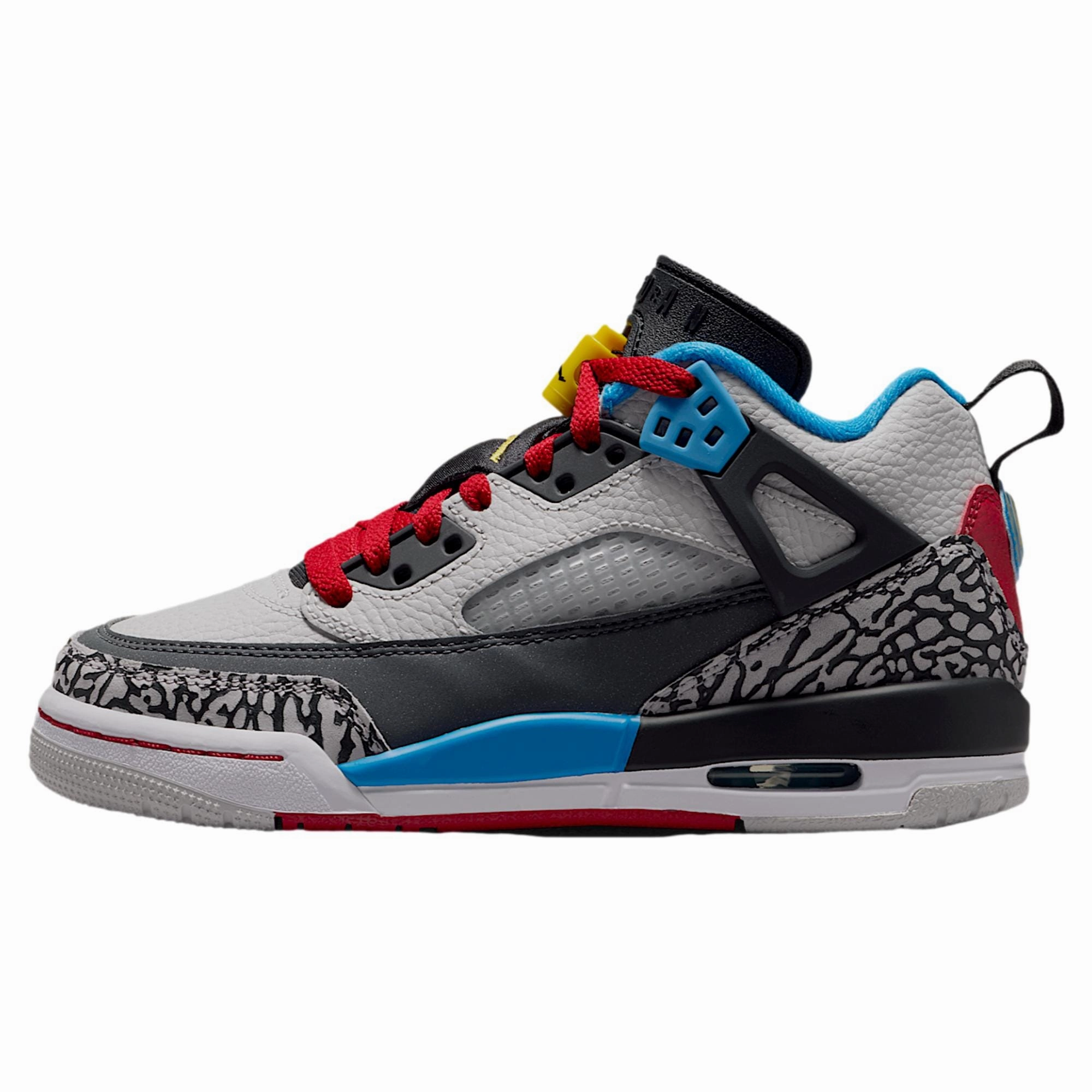 Reinforced Midfoot Nike Jordan Spizike Low SE Neutral Grey / Varsity Maize  IM7423-004 Grade-School