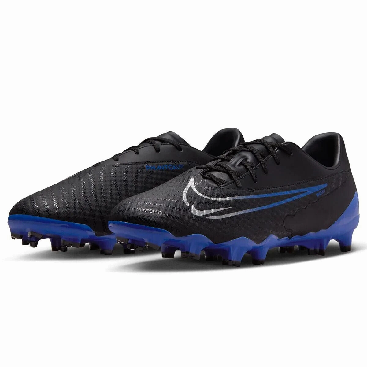 Slip   On Design Nike Phantom GX Academy FG/MG DD9473-040 Men 4.5 Black Blue Soccer Cleats TF3448