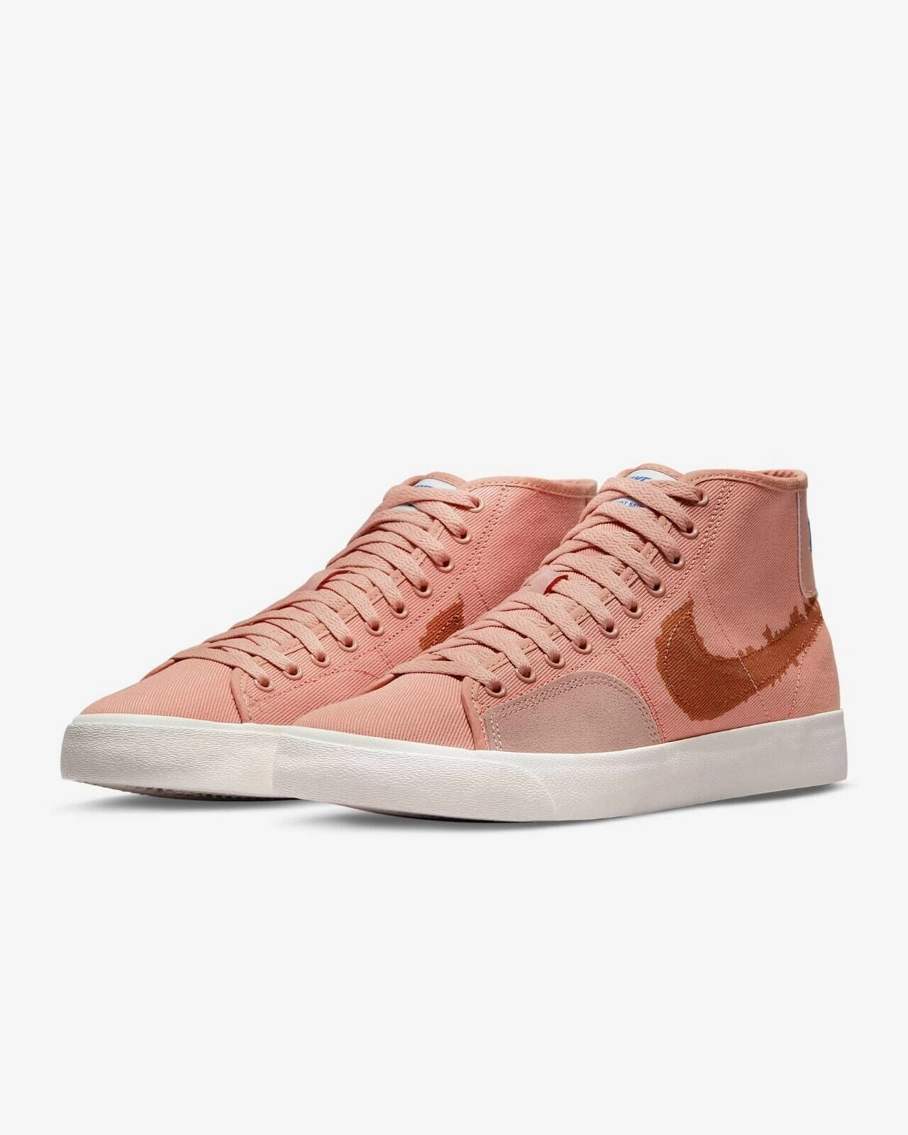 Heavy Cushioning Nike SB Blazer Court Mid Premium DM8553-601 Skateboard Shoes Men's Rose Whisper