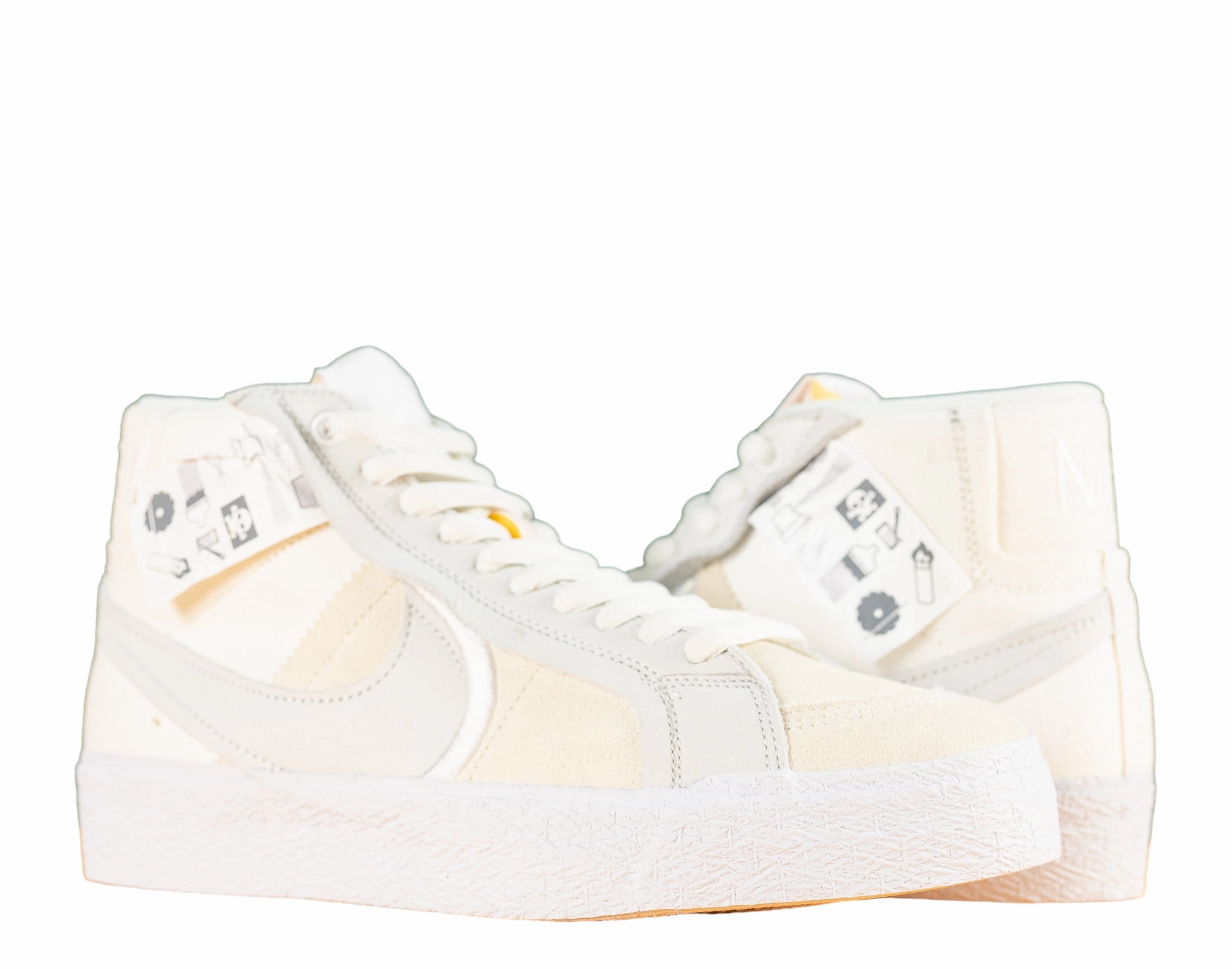 Nike SB Zoom Blazer Mid PRM Plus Men's Skateboard Shoes DZ7587-110 Summit White Muddy running suitable for experts