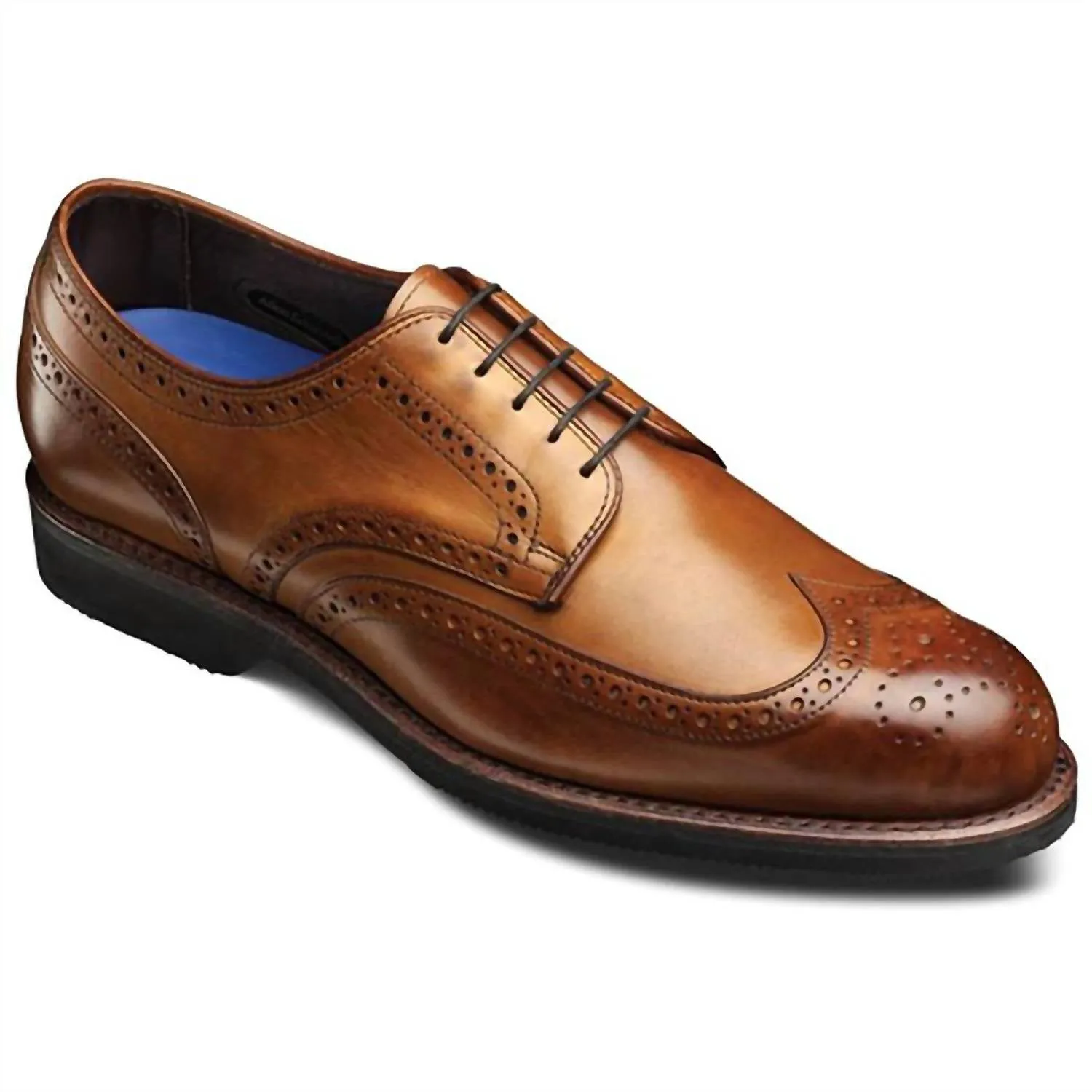 Men's Lga Wingtip Oxford Shoes In Walnut Comfort Fit Leather Durable Make Tailoring Fan
