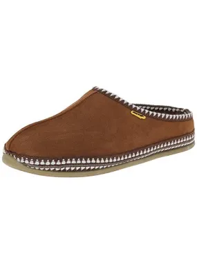 Fashion Flex Wherever Mens Faux Suede Knit Trim Mule Slippers