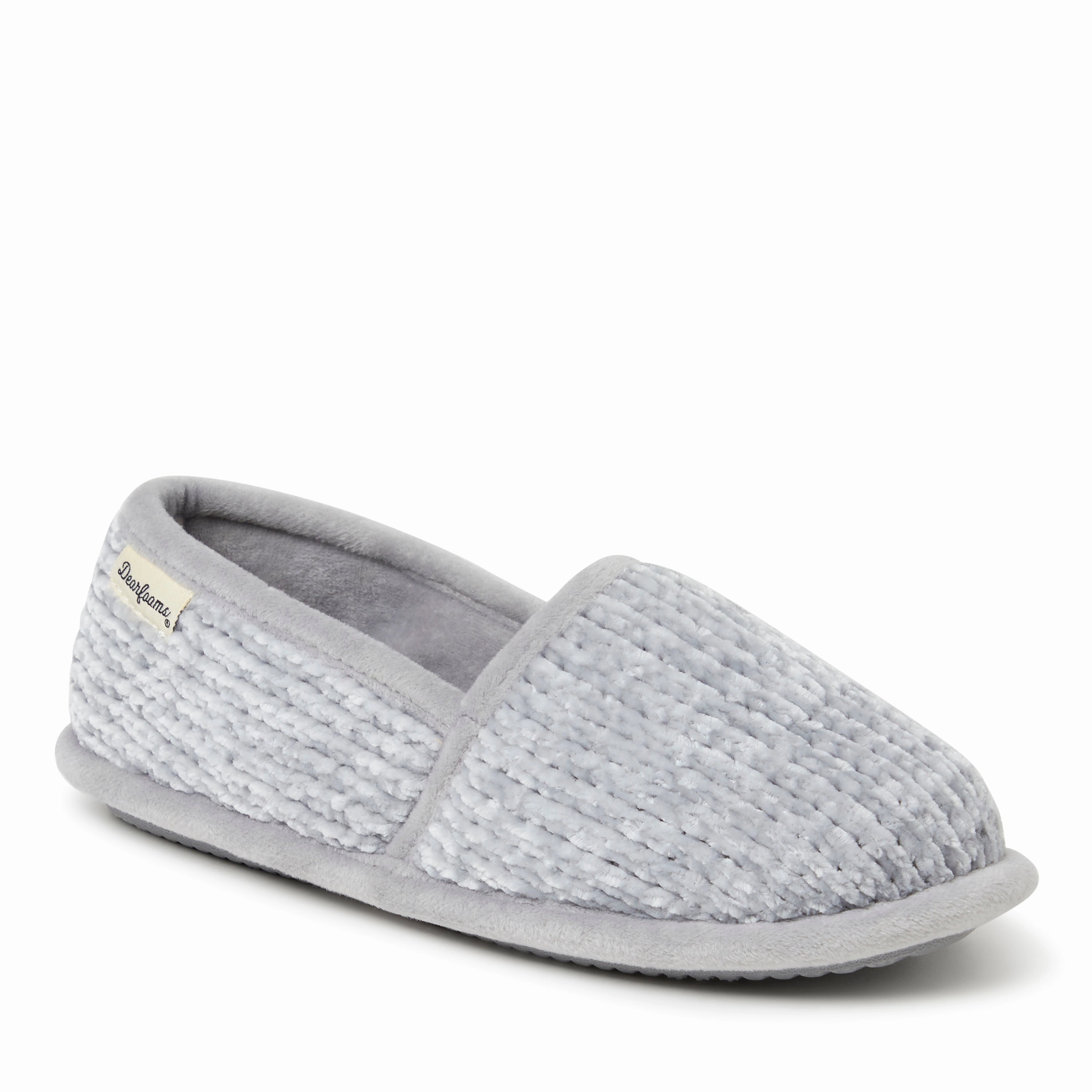 Dearfoams Women's Chenille A-Line Slipper Anti   Friction