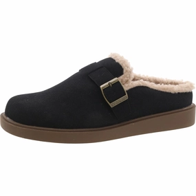 VALLERY Womens Faux Fur Manmade Slide Slippers Practical Comfort