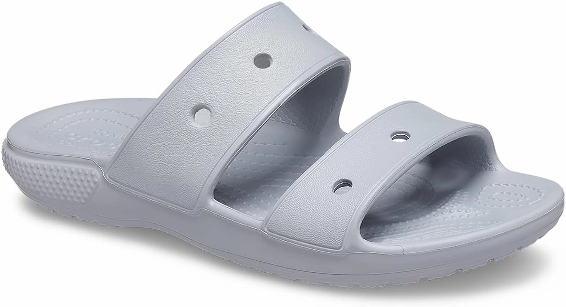 Quick Slide Crocs Unisex Classic Two-Strap Slide Sandals - Light Grey