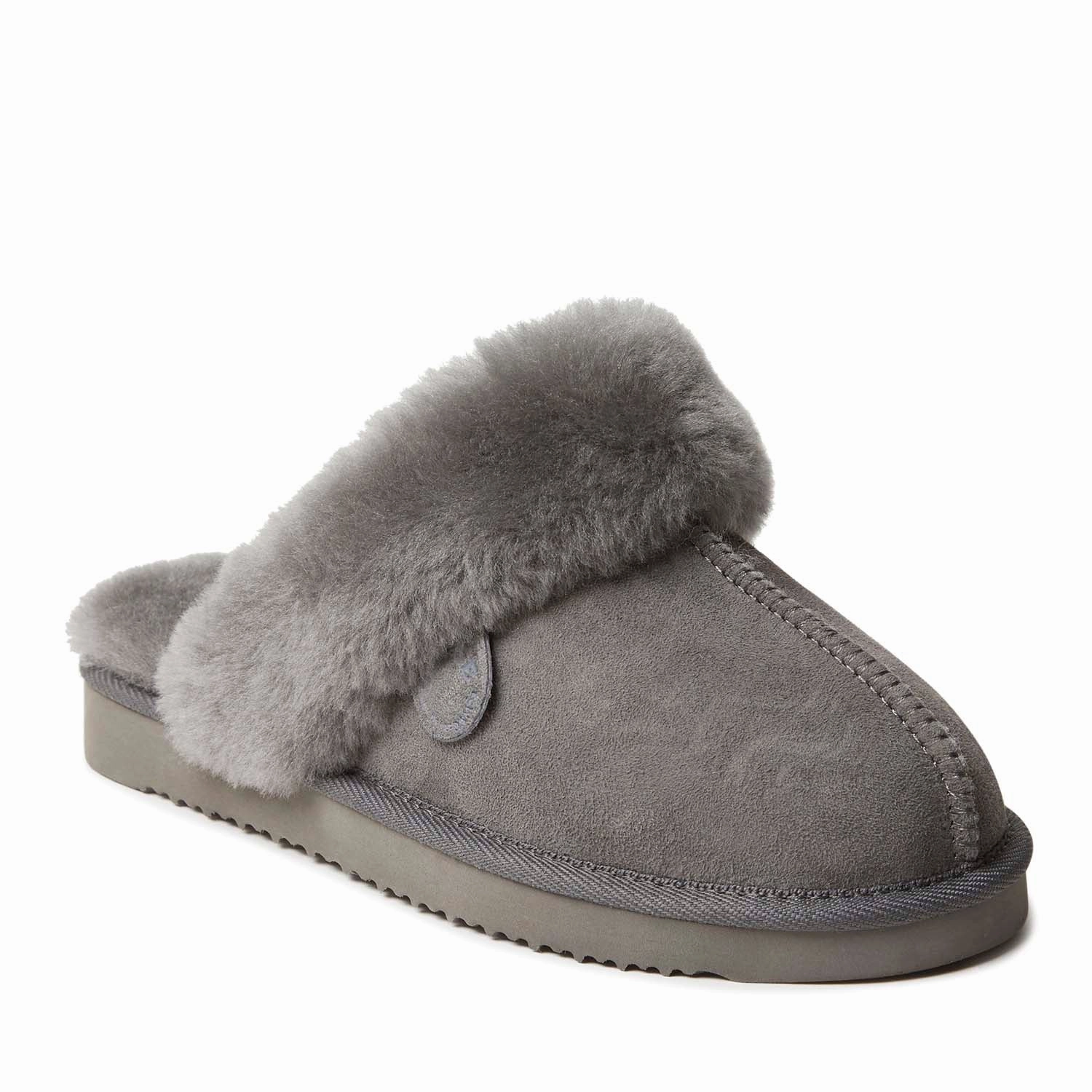 Fireside By Dearfoams Women's Sydney Genuine Shearling Scuff Reinforced Edges