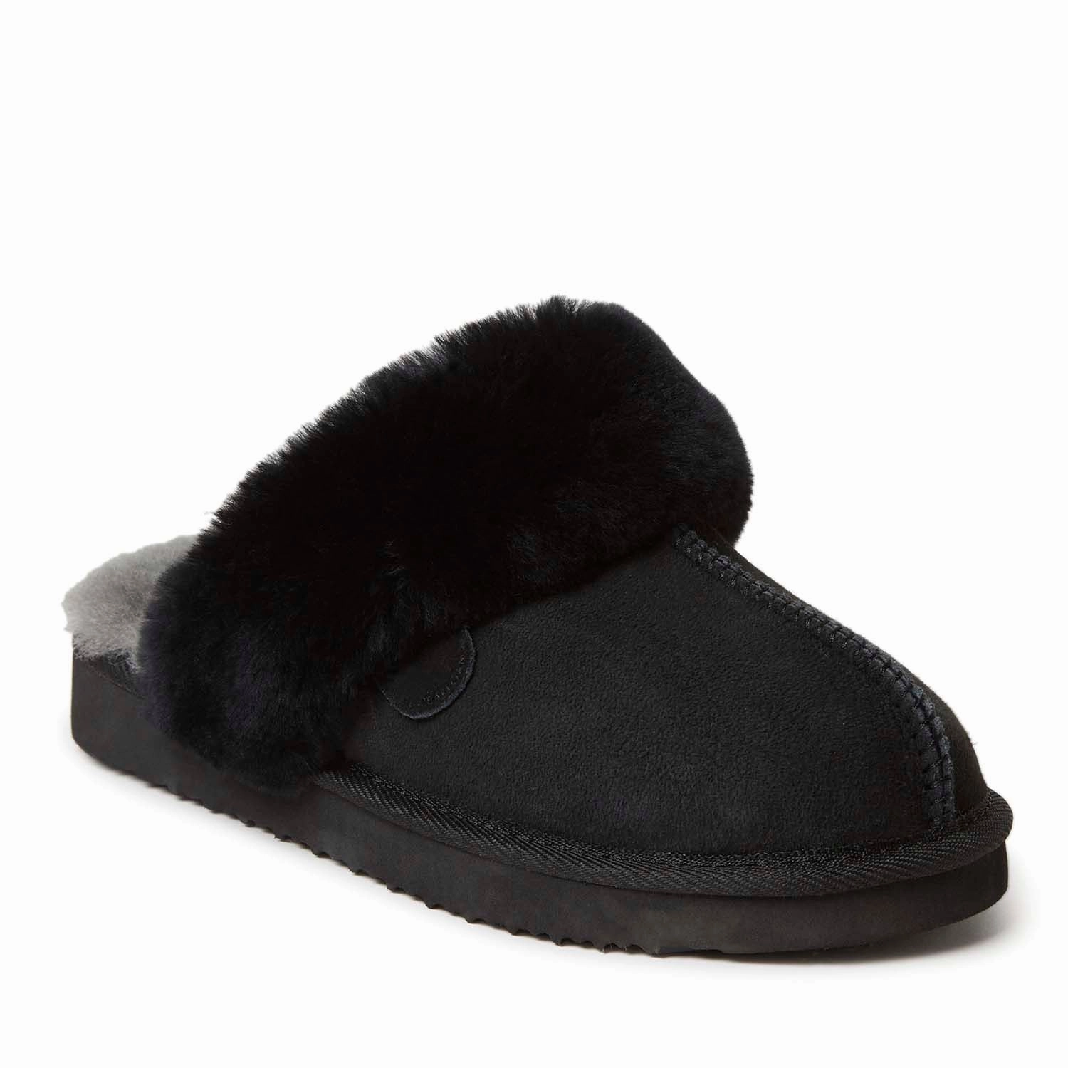 Quick Beach Footwear Chill Fit Footwear Fireside By Dearfoams Women's Sydney Genuine Shearling Scuff