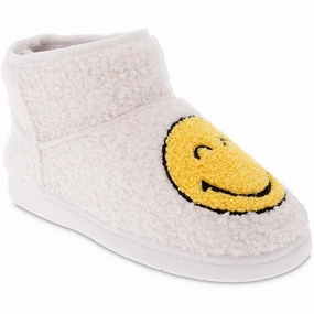 Chill Womens Graphic Faux Fur Bootie Slippers Quiet