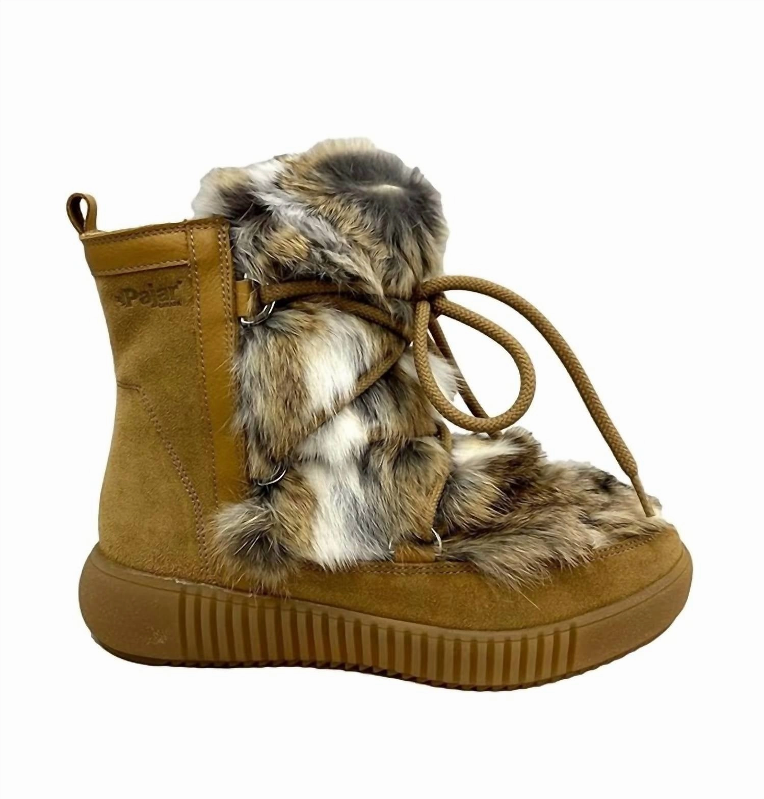 Cushion Collar Daily Commuter Women's Anet Zip Boot In Beige Suede/rabbit