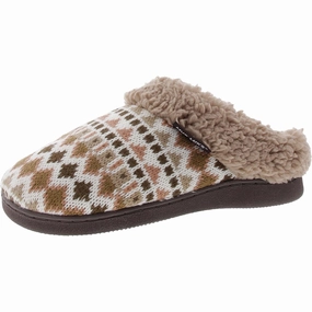 Seamless construction Relaxed Steps Nordic Womens Indoor/Outdoor Faux Fur Slip-On Slippers