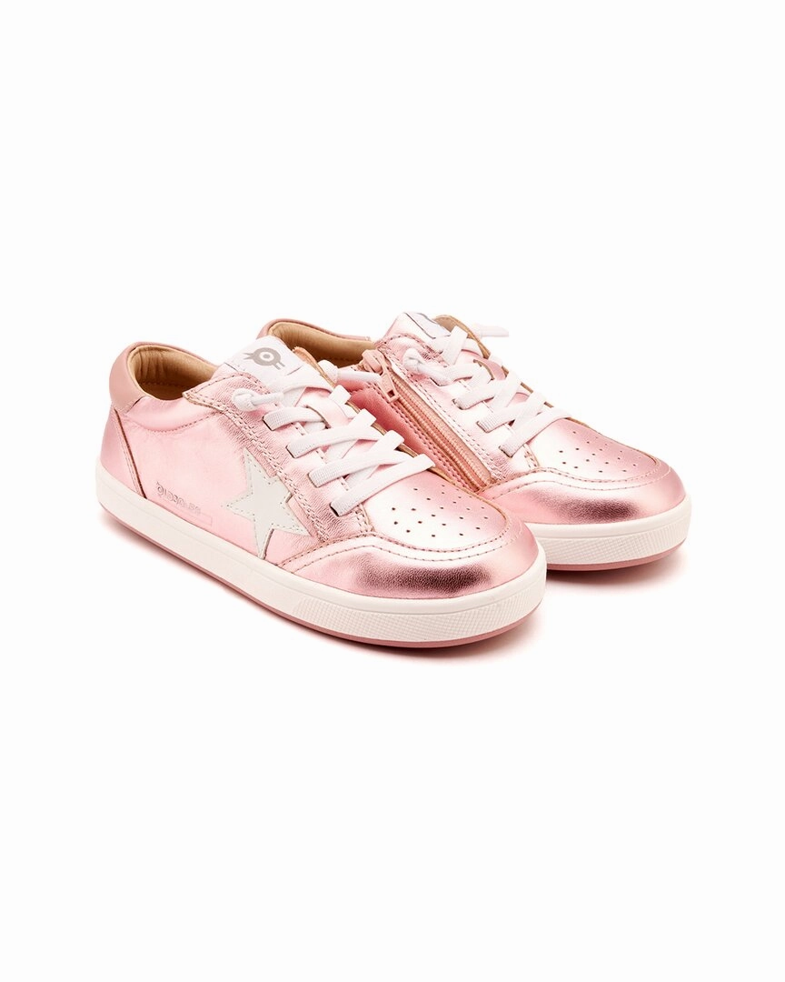 Bold Look Old Soles Platinum Runner Leather Sneaker