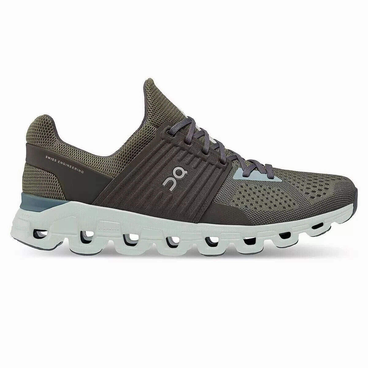 heel - strike shoe response On Cloudswift 41.98461 Sneakers Men's Olive Thorn Lace-Up Athletic Running Shoes