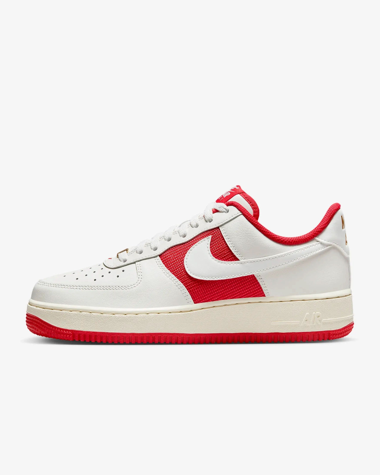 running in a fen area shoes contemporary running option Nike Air Force 1 '07 FN7439-133 Men's Red Milk White Low Top Sneaker Shoes OPP88 (11.5)