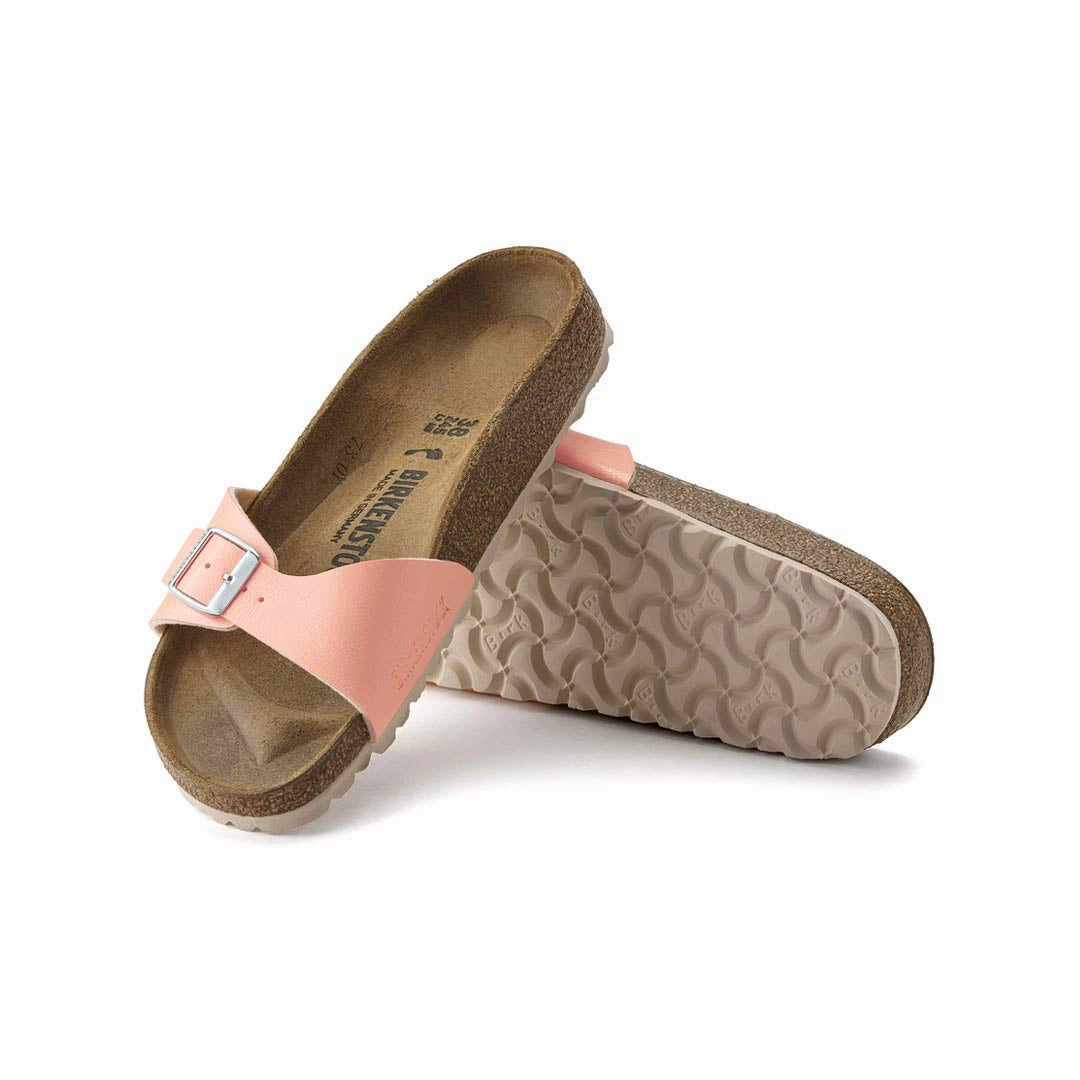 Ergonomic Build Wearable All Day Birkenstock - Women's Madrid Birko-Flor Slides (Narrow) (1021510)