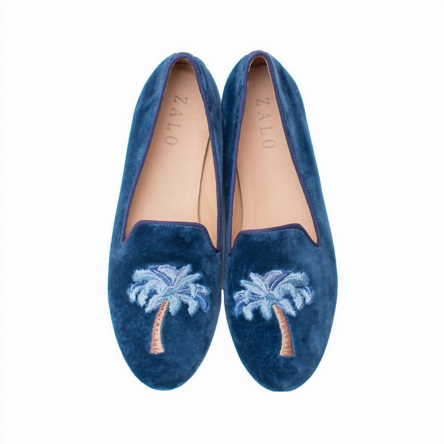 Palm Tree Slipper In Blue Smoke Comfort Arch Cushion