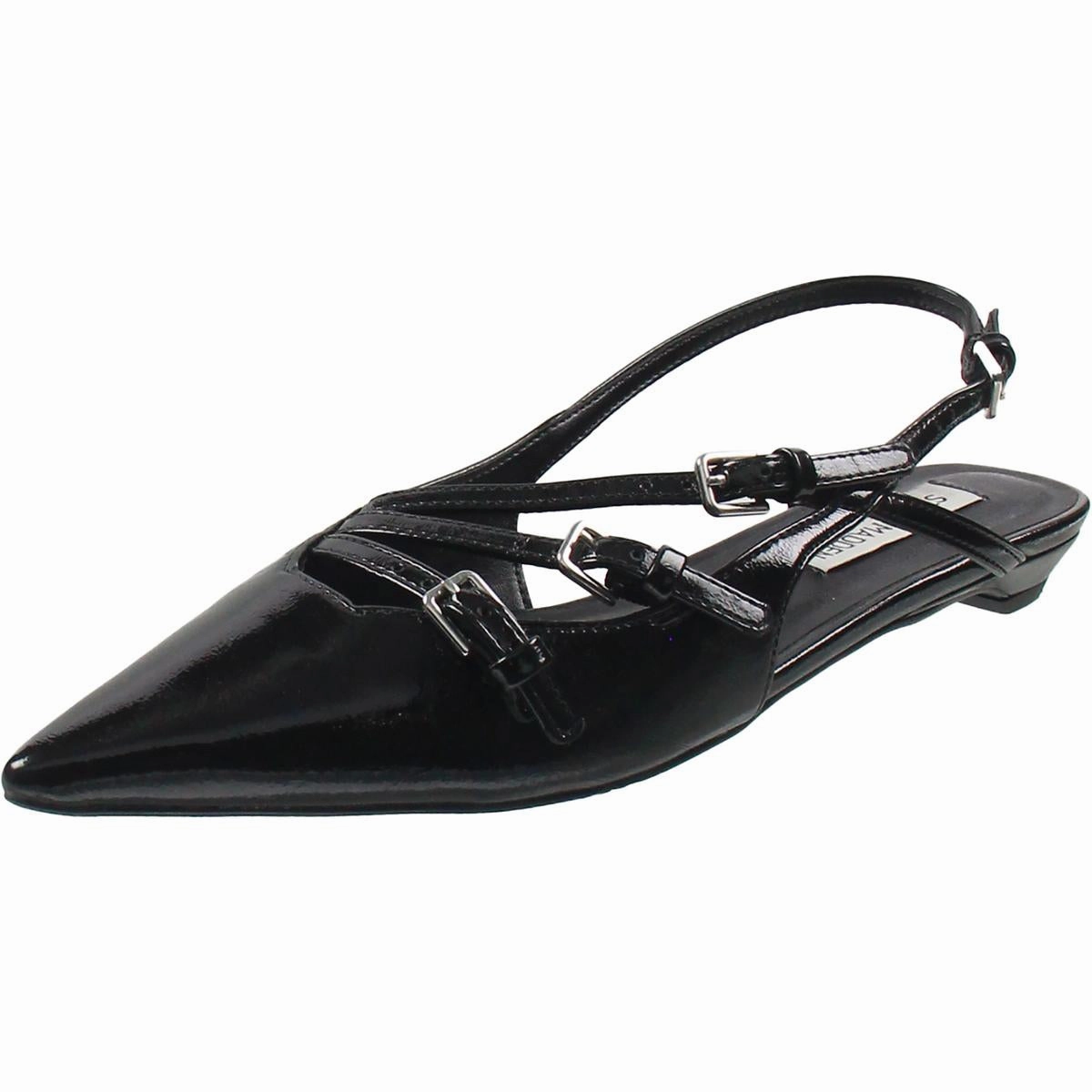 padded insole Peony Womens Strappy Leather Slingback Slippers