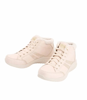 Comfortable Shank Breathable Work Commute Women's Ultra Flex Metallic Overlay Boots In Natural