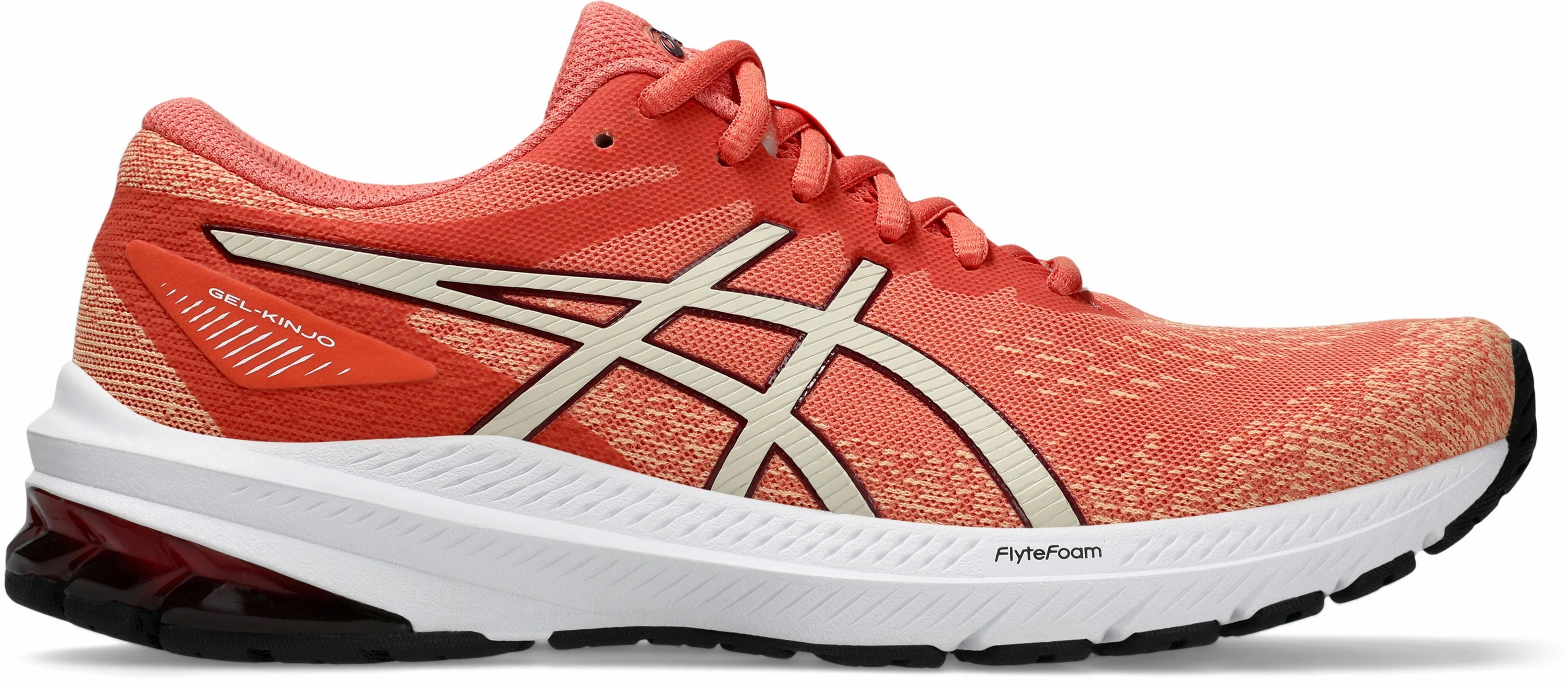 color - orange running in a basketball court area shoes Gel-Kinjo Women's Running Shoes (Width B)