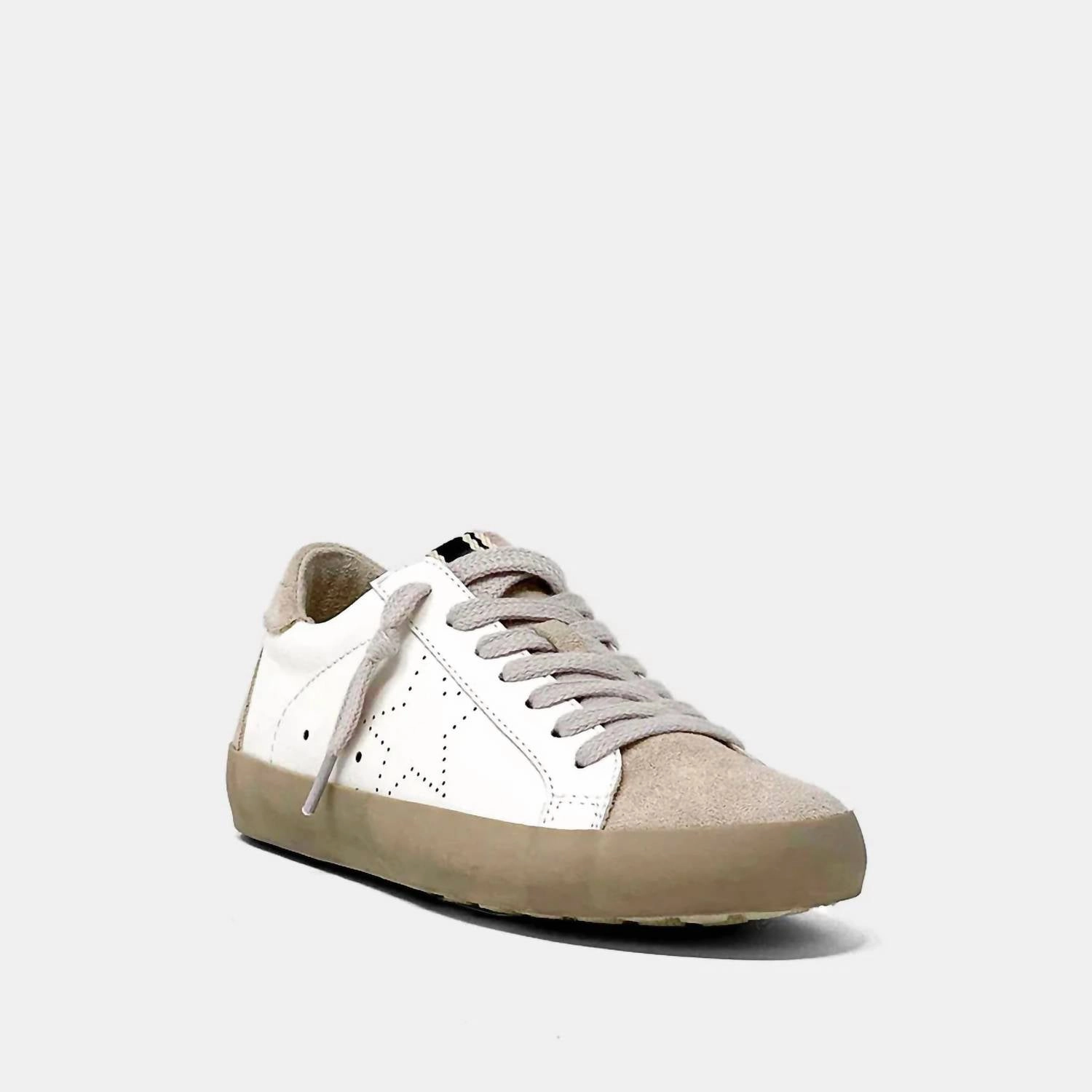 ShockAbsorbingSole Vegan Leather Alternatives Youth Mia Sneaker In White
