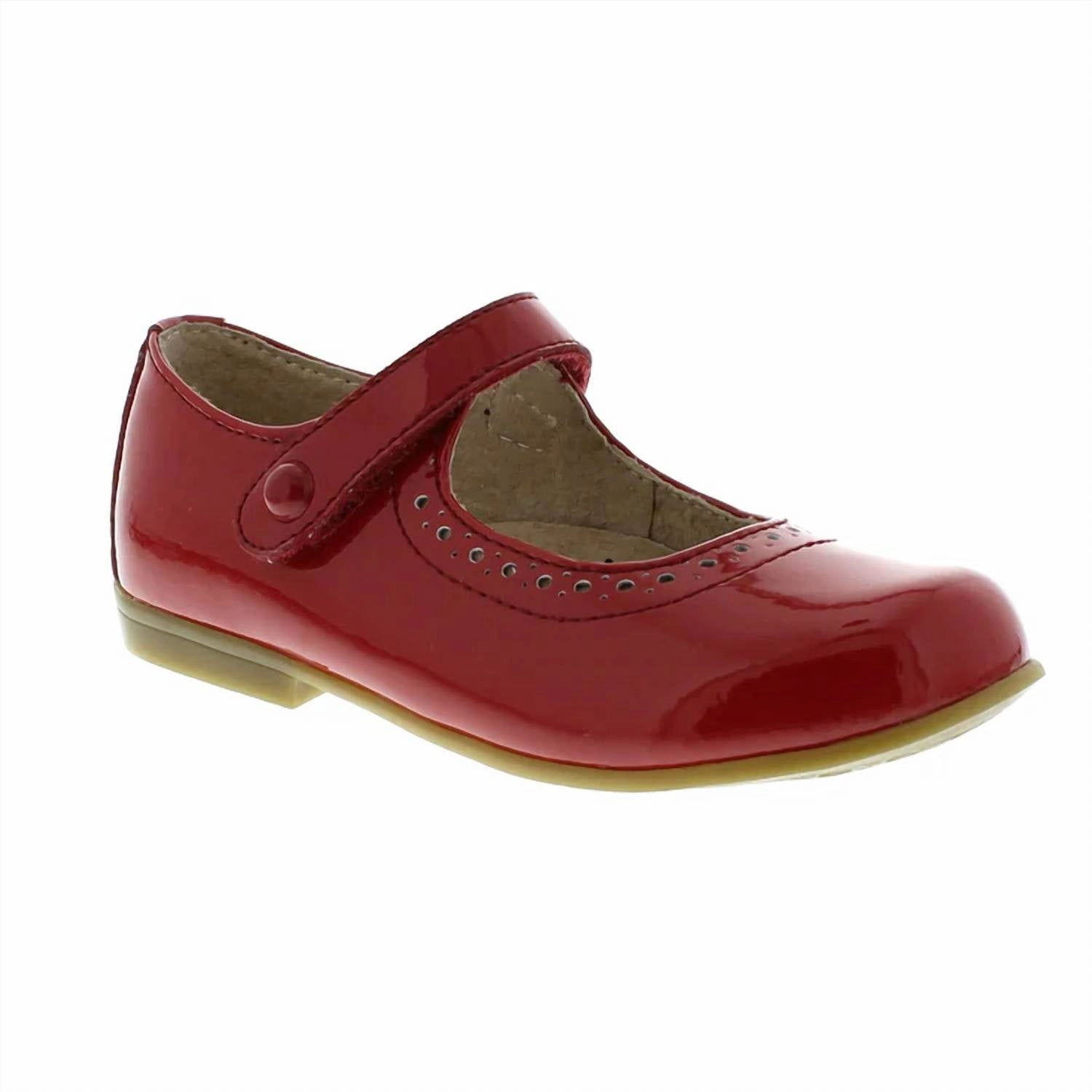 Girl's Emma Shoe - Medium/wide In Red Patent High Heel Gala Dinner