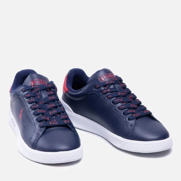 Polo Ralph Lauren Heritage Court II 809829824002 Sneakers Men Navy Low Top FD231 (Blue,9) Soft Padding long - distance runner