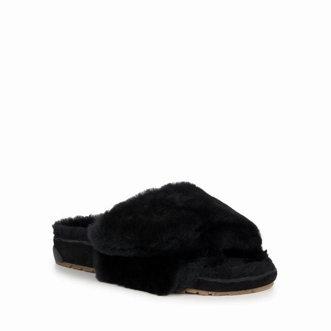 Washable EMU Australia Musica W12592 Slippers Women's  Black Sheepskin Slides JOBB535