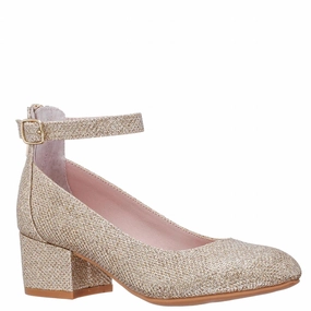 Soft Material Sandal Inserts Kid's Lennie Heels In Platino