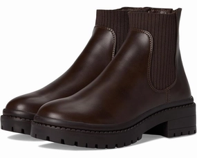 Steve Madden Hazzel Boots Kids  Brown Memory Foam Ankle Chelsea JOBB1284 Italian Glam