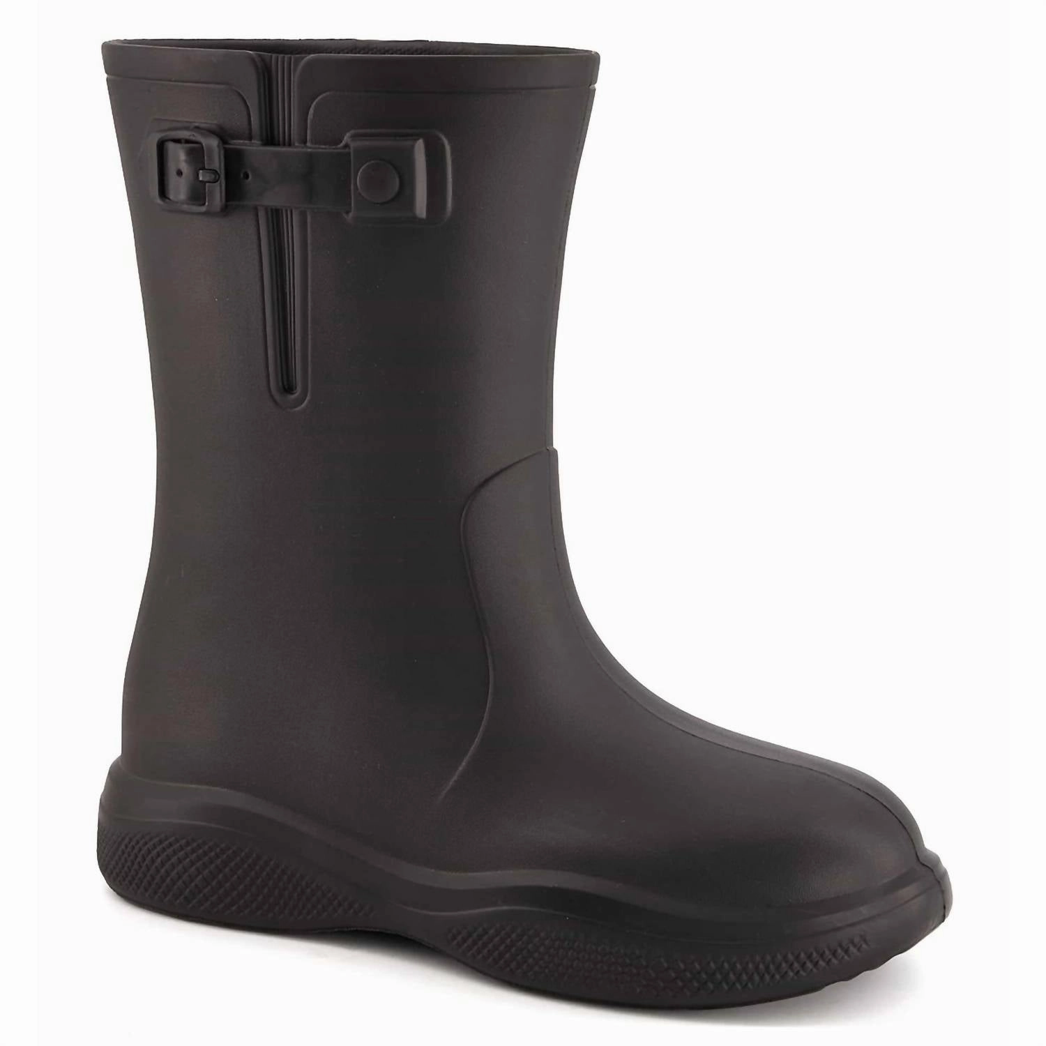 Mountain Trail Women's Fashion Rain Boots In Black
