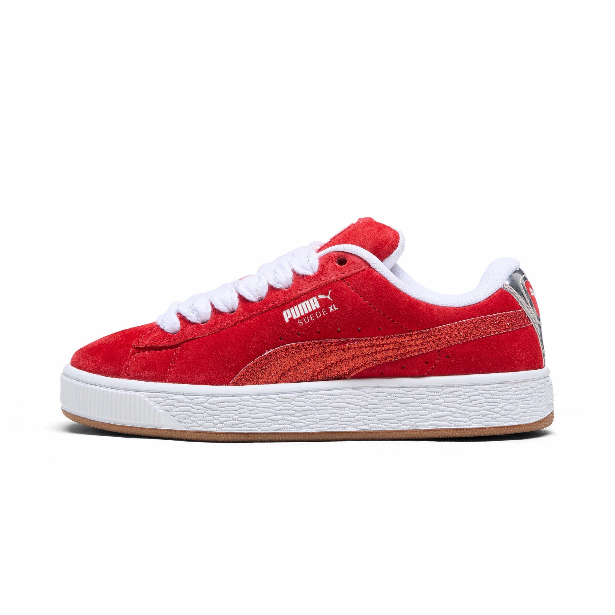 PUMA Big Kids' Girls' Suede XL Holiday Glitz Sneakers Sleek cushioning