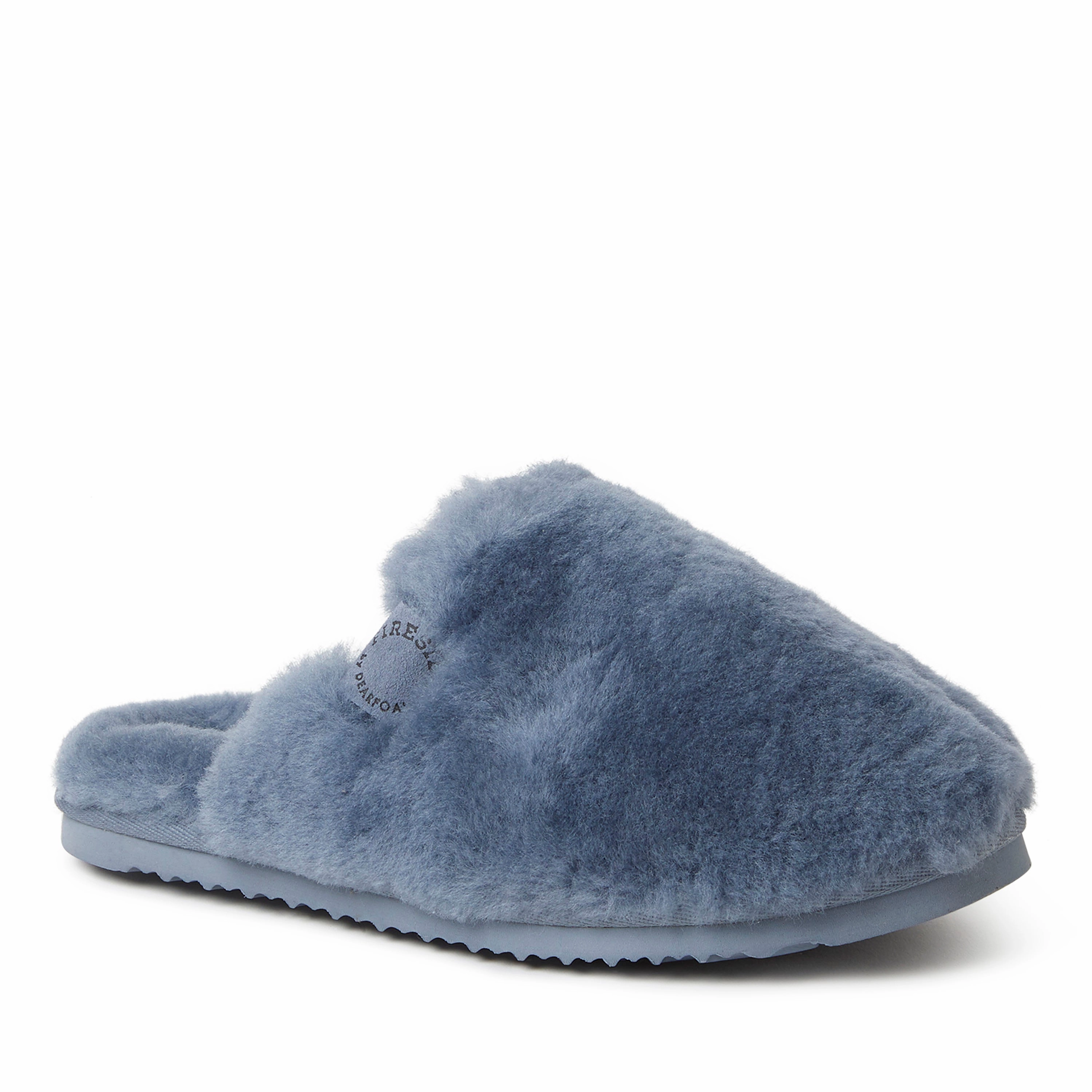Fireside By Dearfoams Women's Shelly Beach Genuine Shearling Scuff Slippers Foot Support