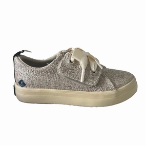 Slip-On Comfort Sperry Girls Ivory Sparkle Sneakers