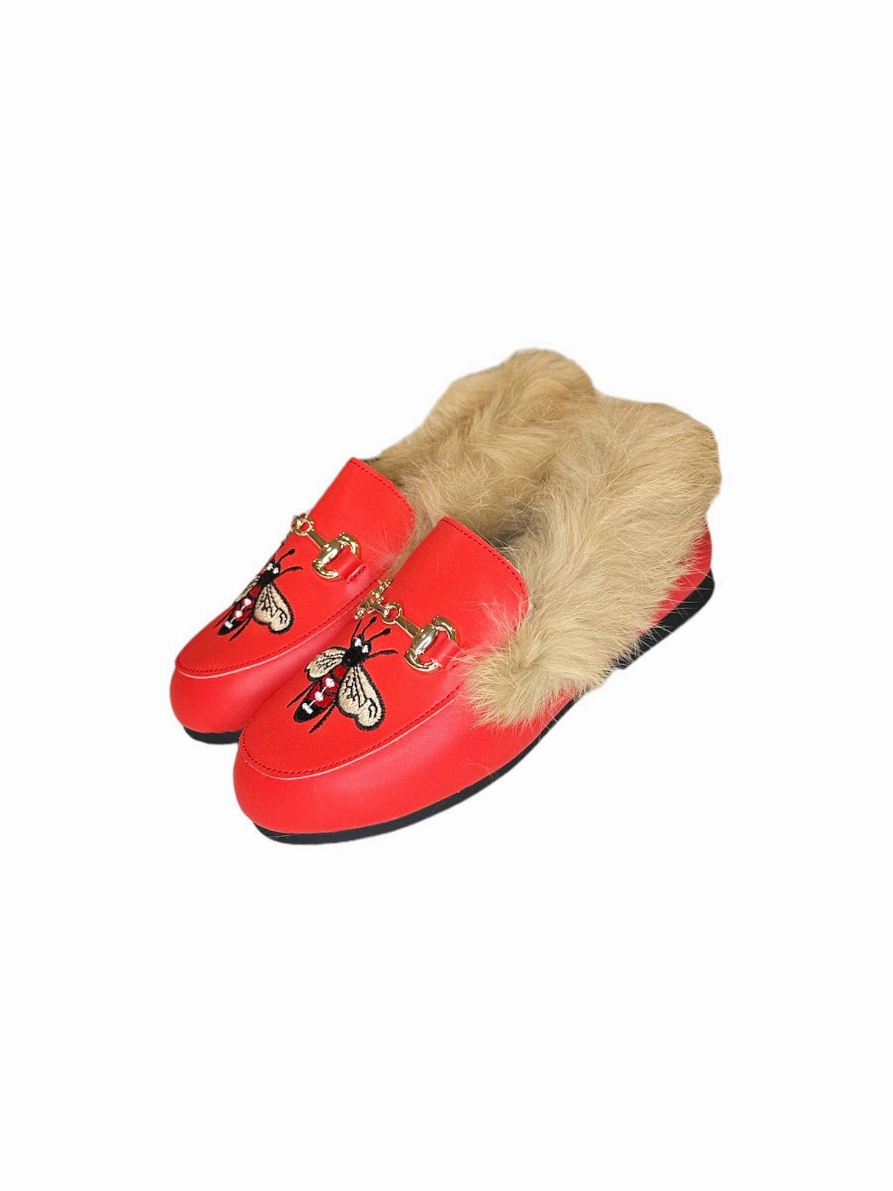 Queen Bee Faux Fur Loafer Heel Hug