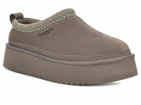 Koolaburra by Ugg Burree Clogs Women's Gray Suede Platform Slippers ZOGG638 Classic Comfort