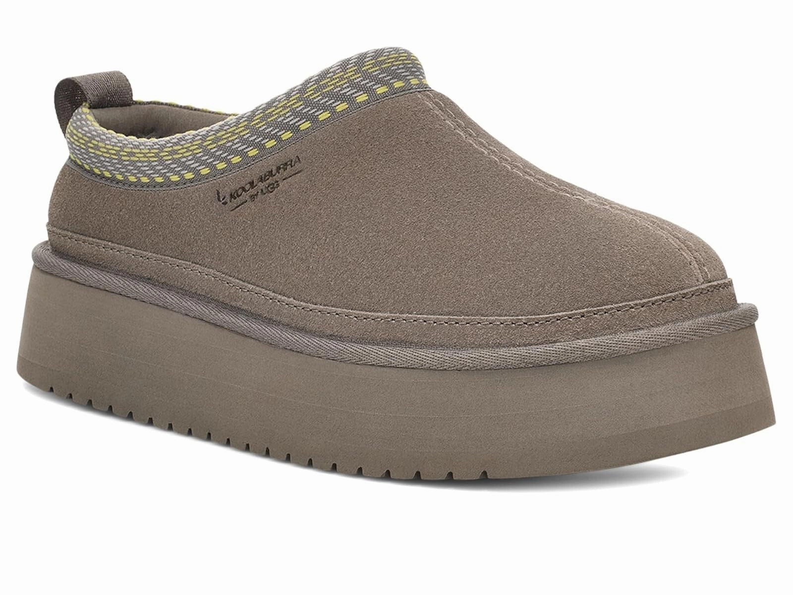 Koolaburra by Ugg Burree Clogs Women's Gray Suede Platform Slippers ZOGG638 Classic Comfort