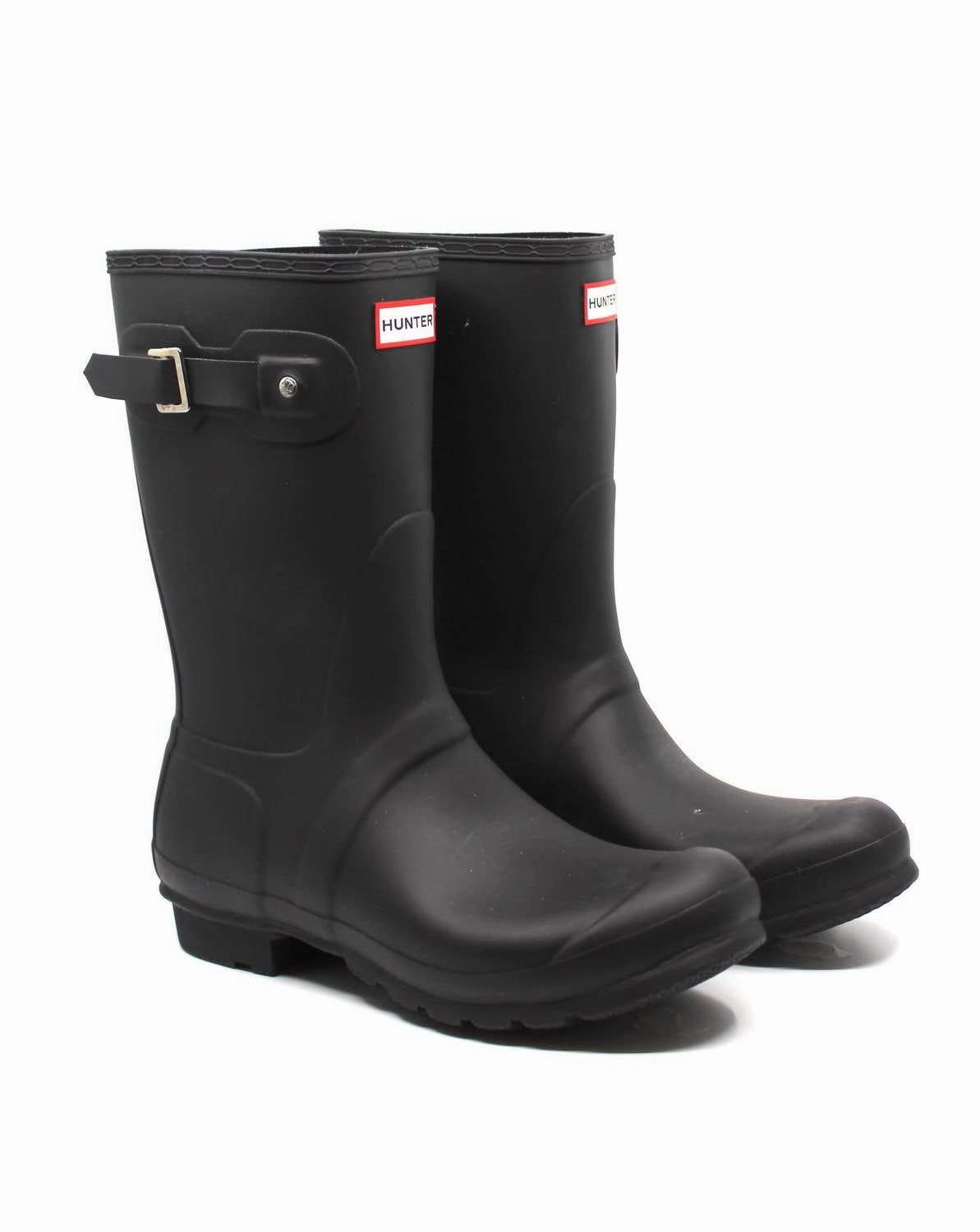Women's Original Short Matte Rain Boots In Black Comfort Toe Box