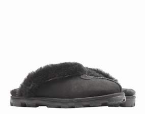 UGG Australia Coquette Black Women's Slippers 5125-BLK Cool Comfort LaceUp