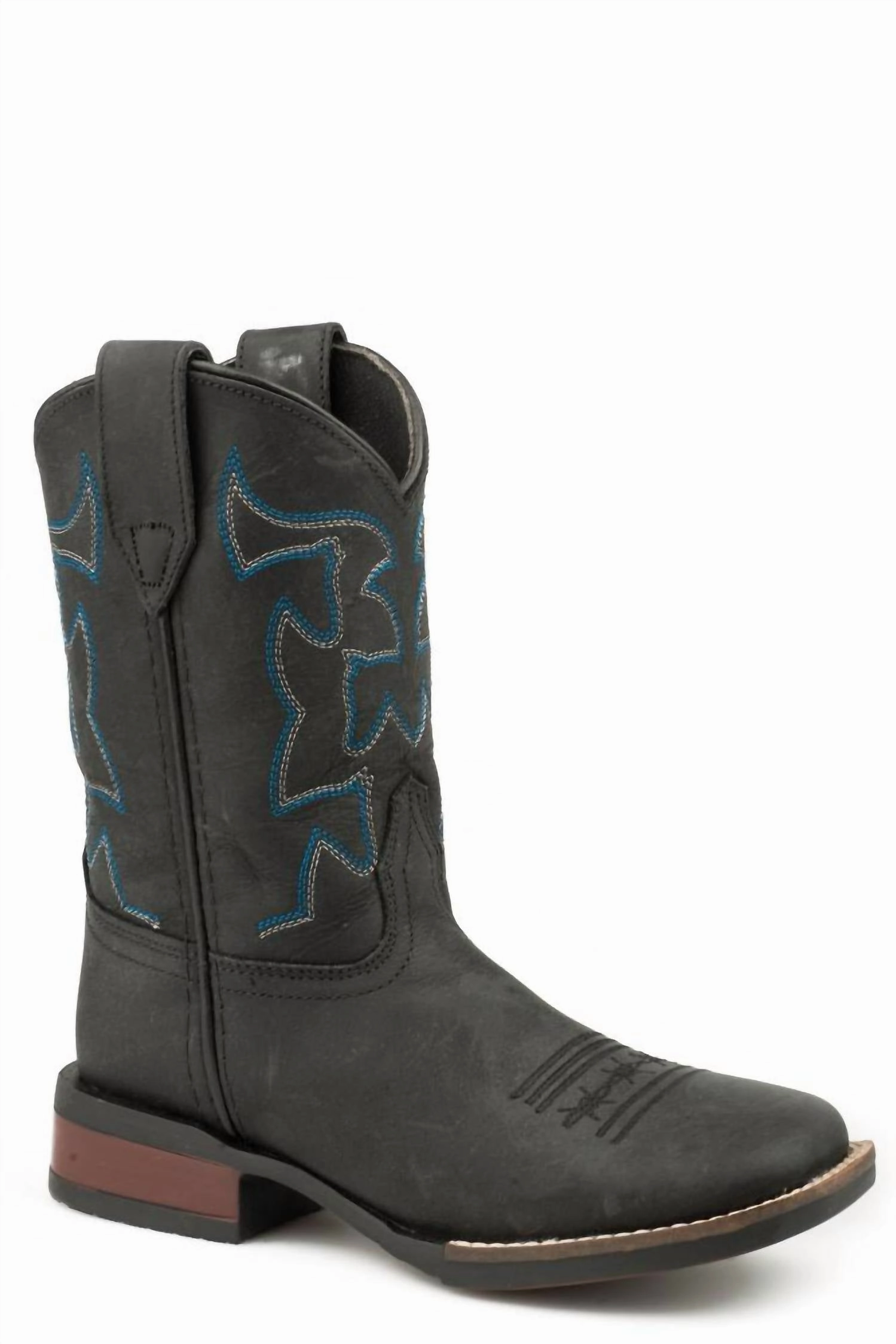 Beach Walk Padded Kid's Cow Hide Oiled Boots In Black