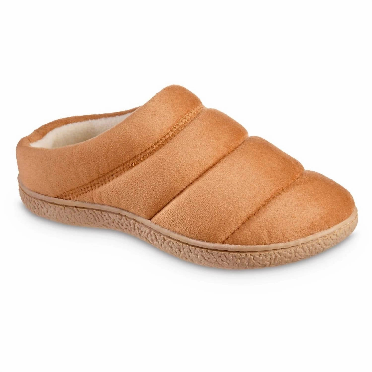 Slip Resistant Layer Water-resistant Women's Microsuede Puffer Clog Slipper In Bucksin