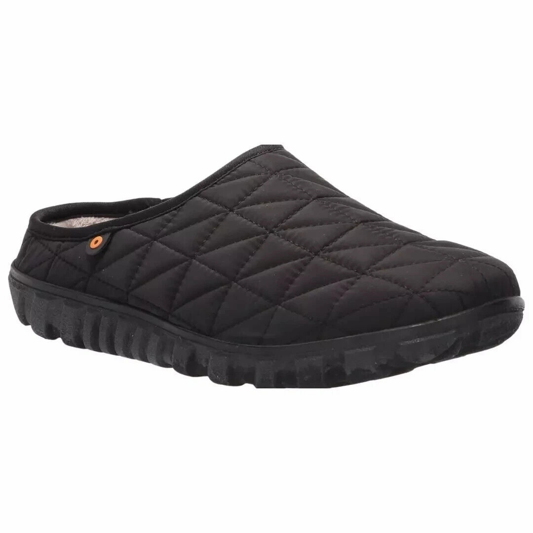 Efficient Performance Bogs Snowday II Slippers Women's US 8 Black Fleece Lined Casual Shoes ZPO2836