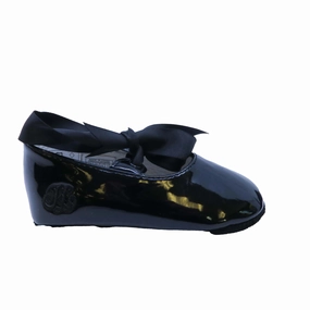 Ralph Lauren Girls Black Patent Shoes Cool Texture