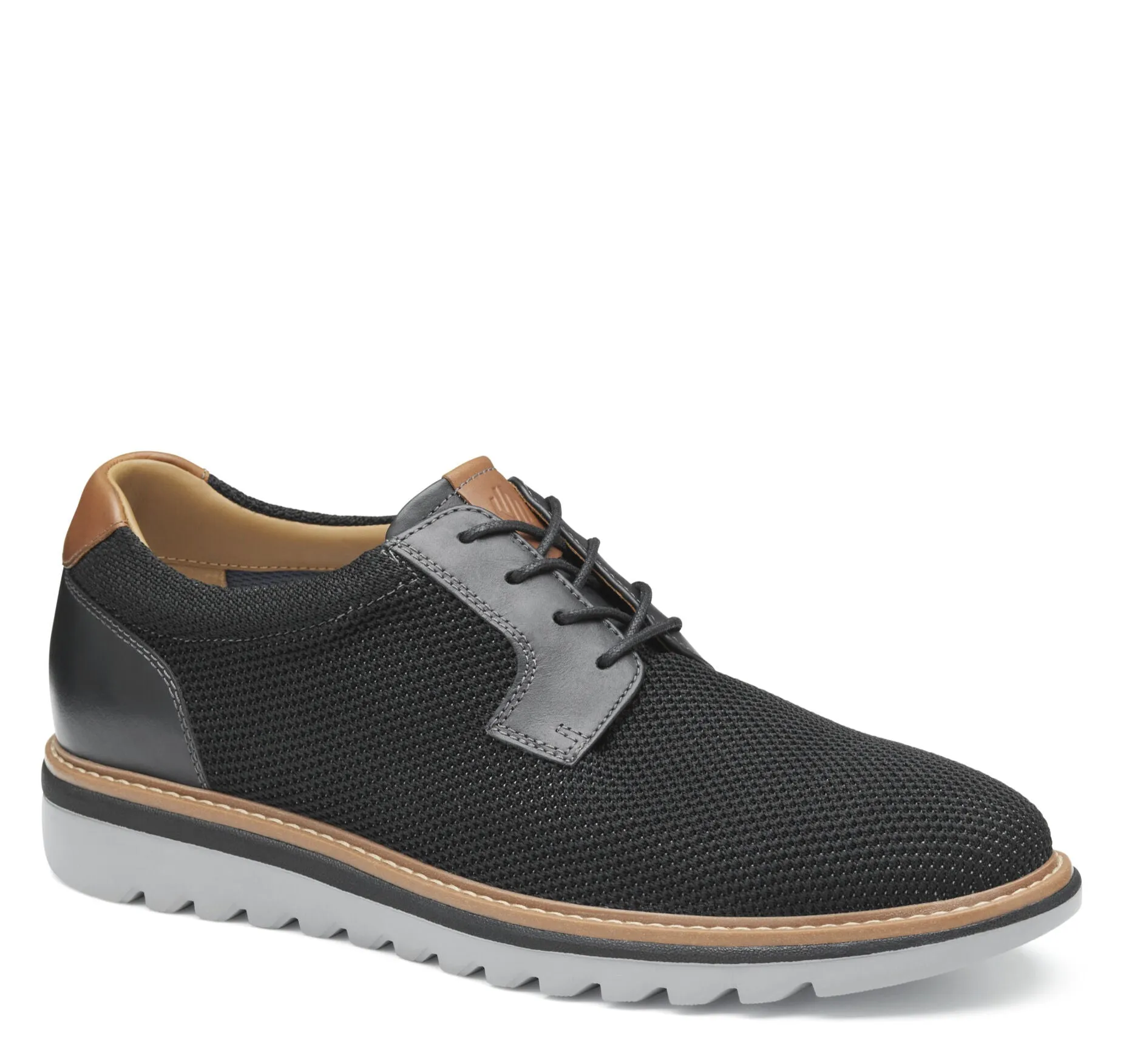 Leather Comfort Urban Oxfords Johnston & Murphy Men's Algood Knit Plain Toe Casual Lace-up Shoe