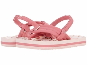 Reef Little Ahi CI4066 Flip Flop Girls 9-10 Pink Ice Cream Slip On Sandal ERK292 (Pink,9-10) Elasticated