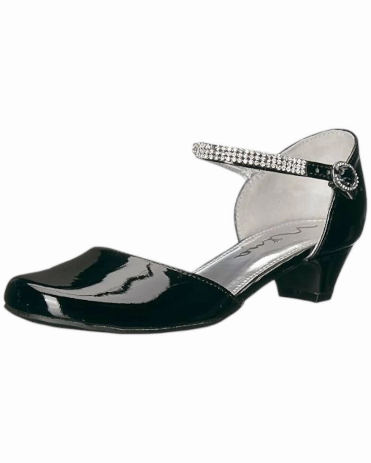 Girl's Cera Pumps In Black Polo Event Velvet Soft