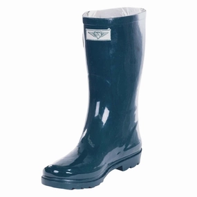 Women's Mid-Calf Solid Color Rubber Rain Boots Seamless Comfort Windy Weather