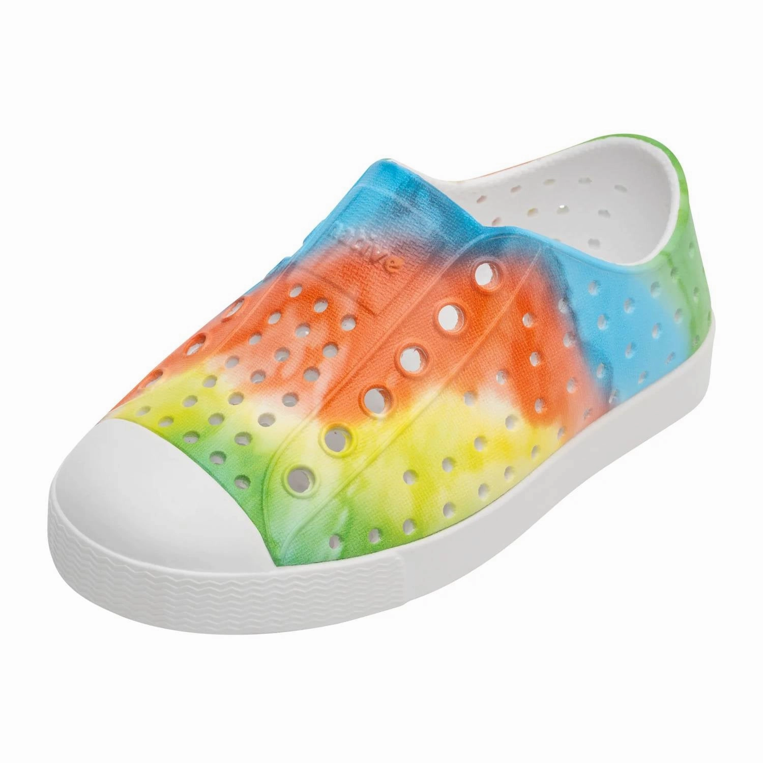 Fog Hike Girl In Rainbow Tie Dye