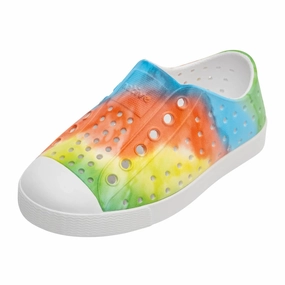 Fog Hike Girl In Rainbow Tie Dye