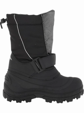 Weekend Trip Kid's Quebec Boots In Black/silver