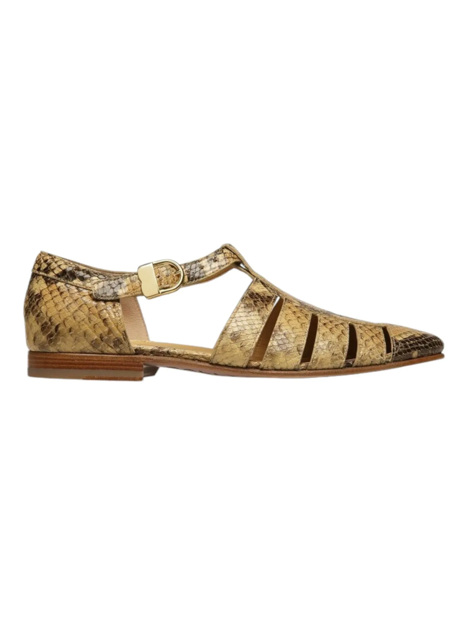 Bally Gabry 6304337 Men's Animal Print Leather Sandals Sponge Padding