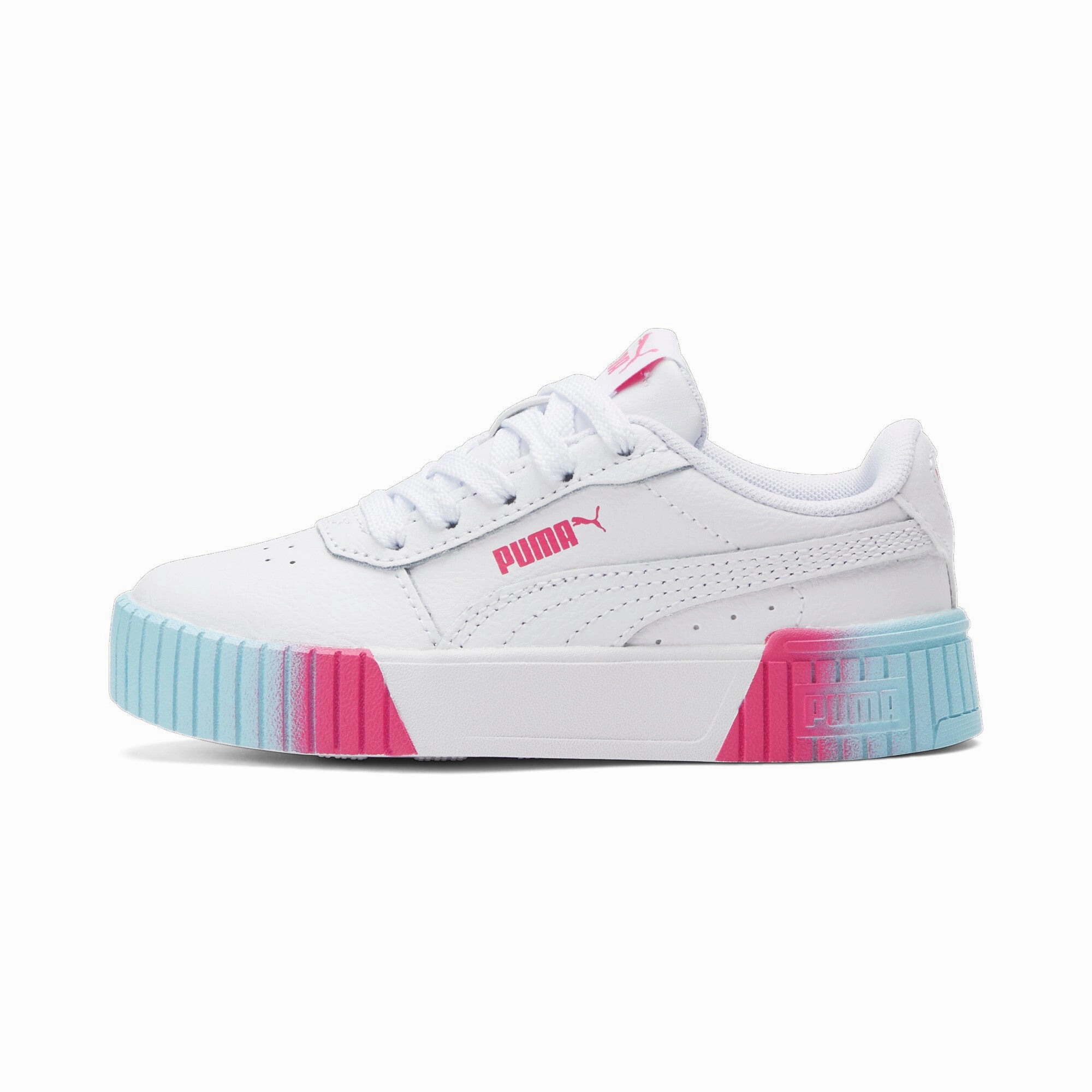 On Foot Torsion Stability PUMA Little Kids Girls' Carina 2.0 Fade Sneakers